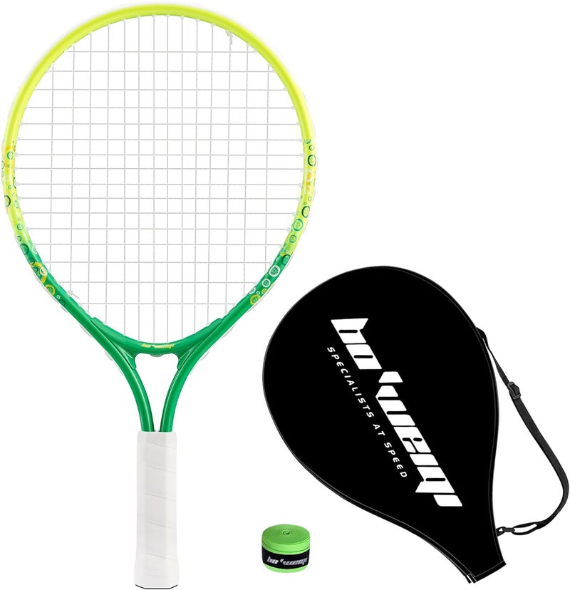 BOWEI 17"-25" Kids Tennis Racket for Aged 2-12 Lightweight Youth Tennis Racquet for Girls and Boys Outdoor/Indoor Sports with 1 Non-Slip Grip and 1 Shoulder Strap Bag Easy Carry - Image 1